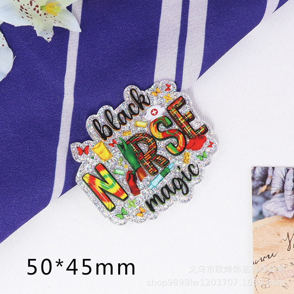 Wholesale 10pcs FlatBack Nurse Acrylic DIY Patch Accessories